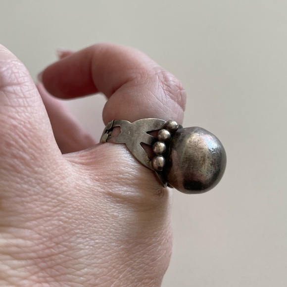 Fred Harvey era Ball Ring Sterling Silver - Picture 8 of 10
